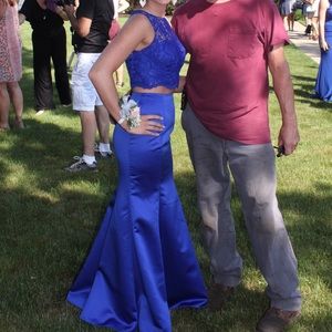 Two piece, mermaid prom dress